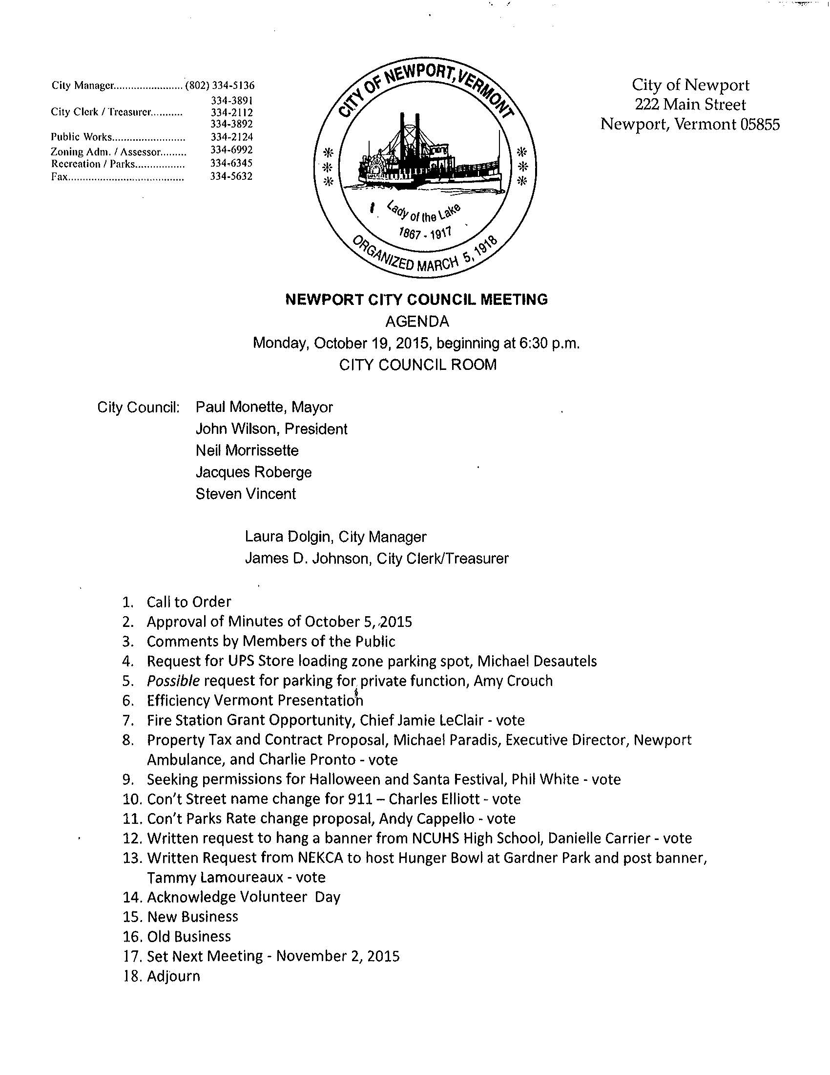 newport-vermont-10-19-2015-city-council-agenda